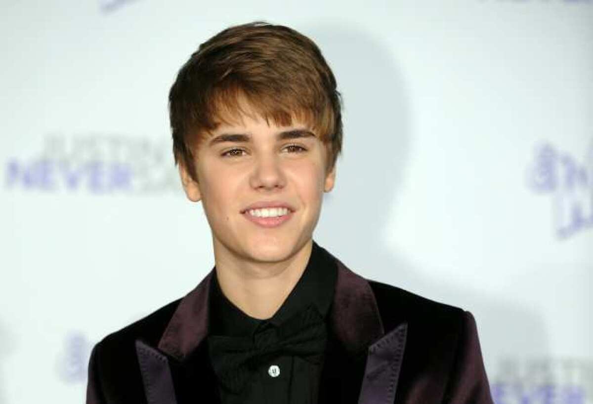 Justin Bieber around the period of his famous 2011 haircut.