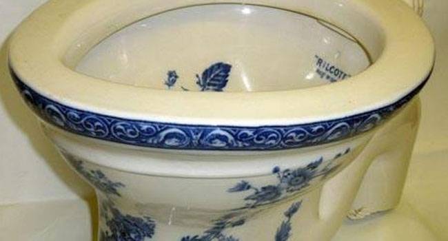 The porcelain toilet removed from John Lennon's Tittenhurst Park home and later sold at auction for £9,500.