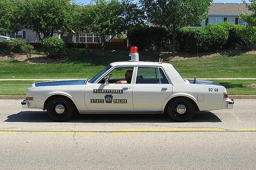 Historic Pennsylvania State Police patrol sedan