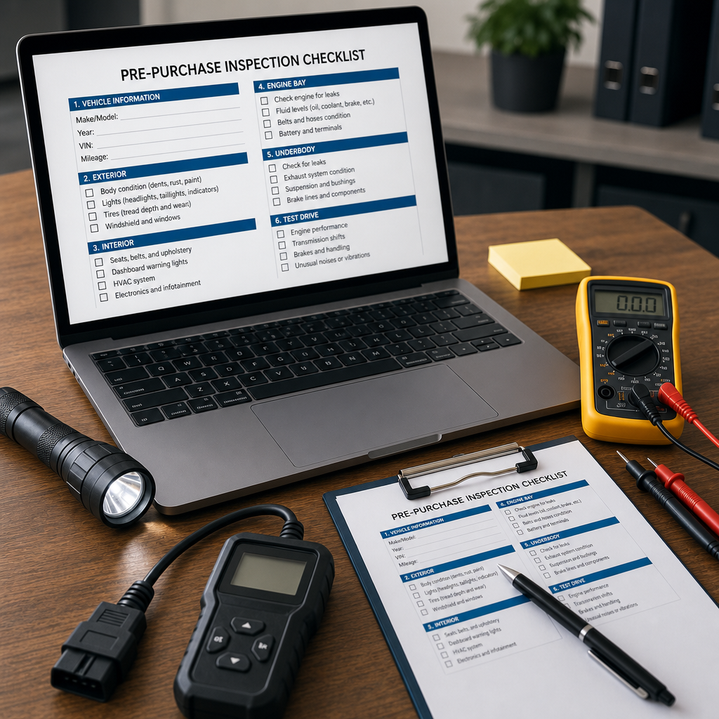 Pre-purchase vehicle inspection guide