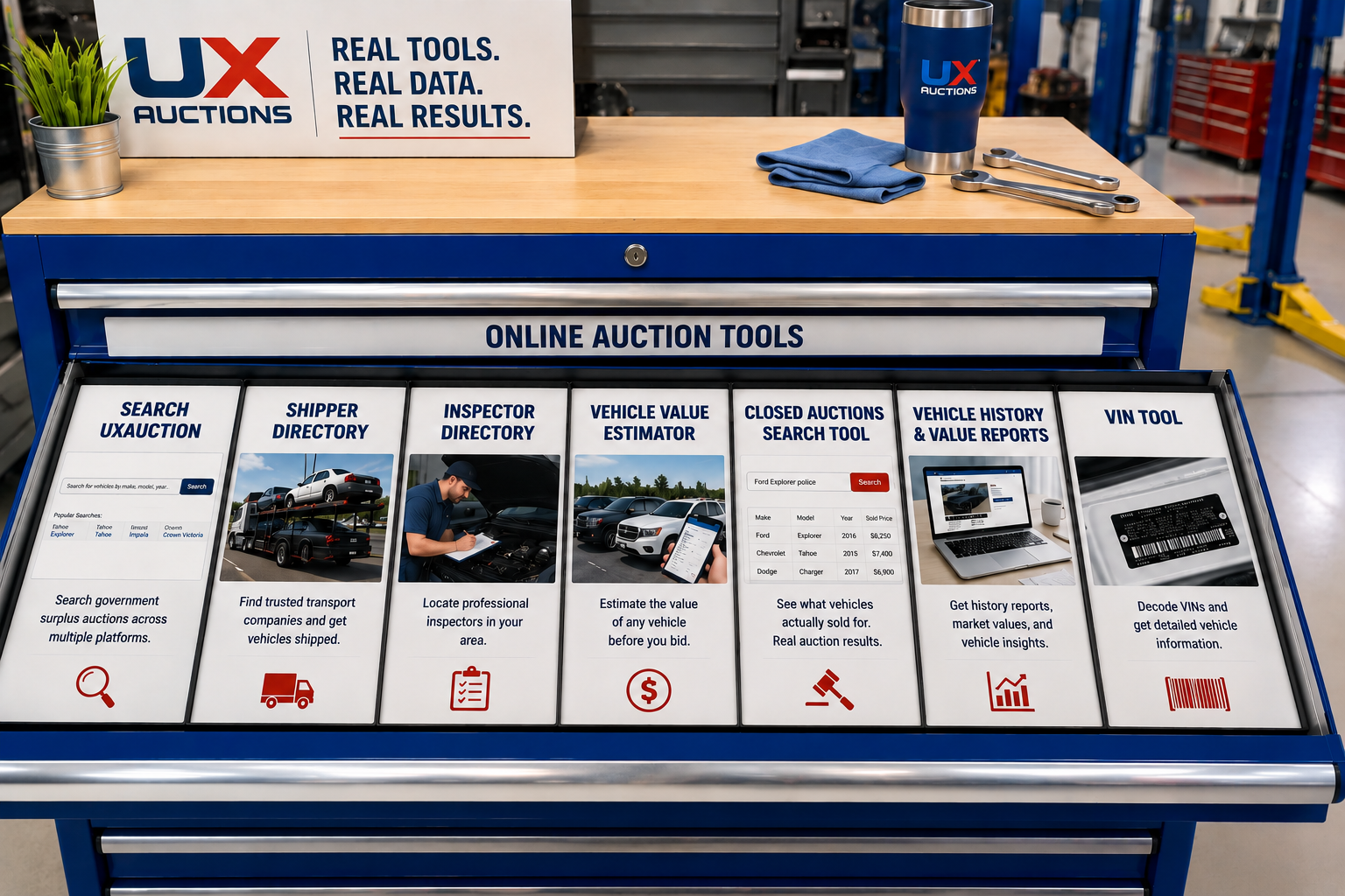 Search and auction tools