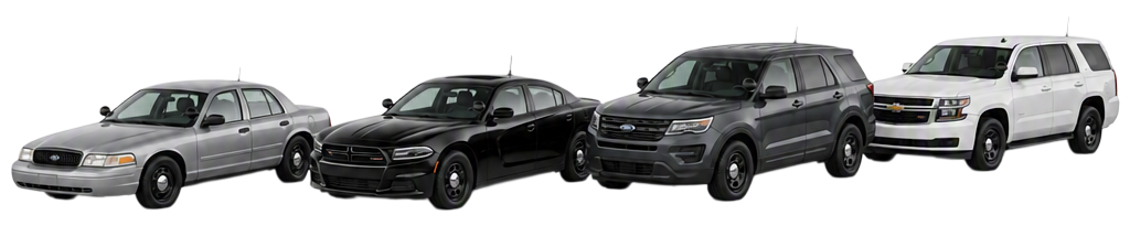 Police vehicle lineup