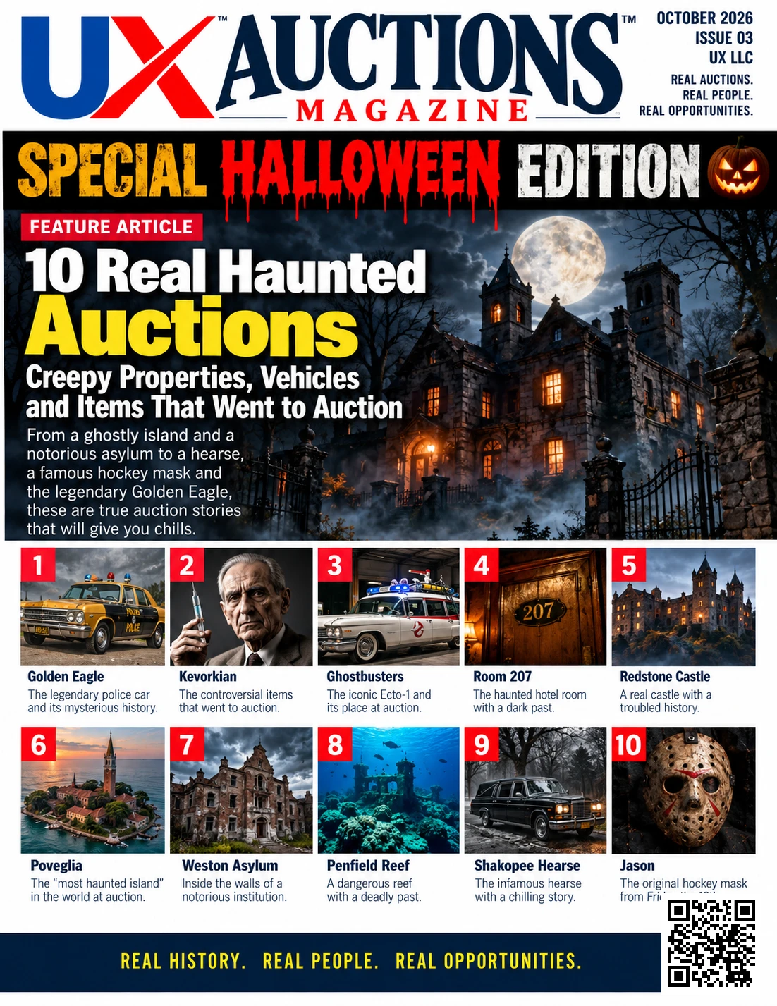 UX Auctions Magazine, Halloween 2026 Issue 03 cover